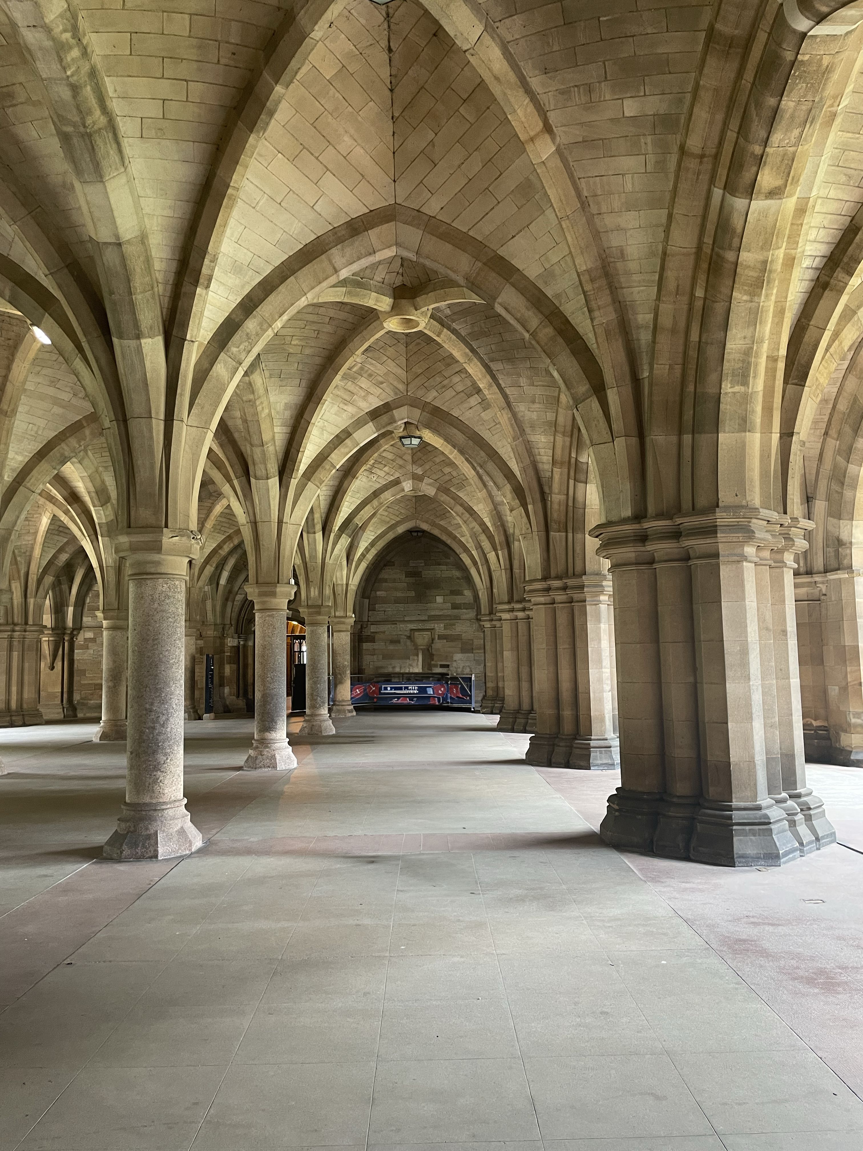 Ornate building arches and columns